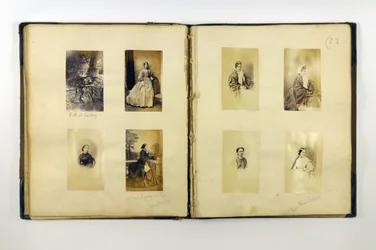 Photograph album containing portraits of Romsey dignitaries